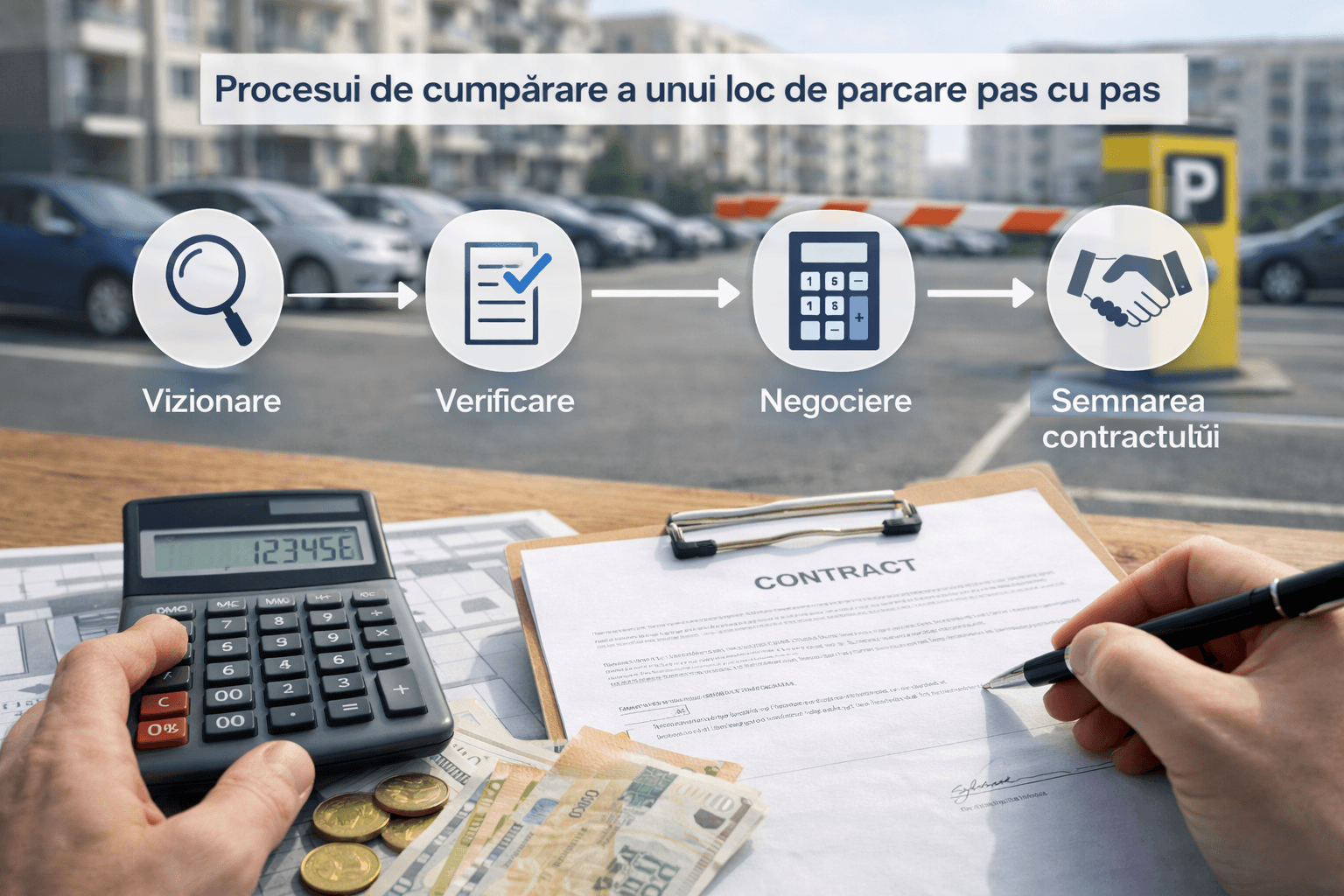 Procesul de cumpărare a unui loc de parcare pas cu pas